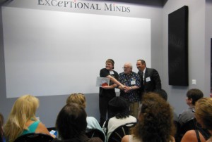 Ed Asner and Ernie Merlan, Program Director