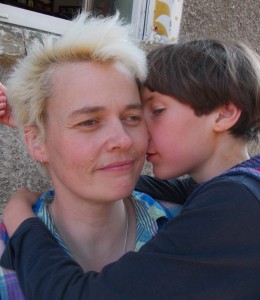 Gee and her son