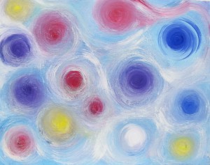 "Love of Art" by Patrick Jasper Lee. Circles are flowing. Art is circular.