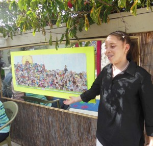 Syance with her art piece "Randomisity"