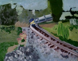 Kevin Hosseini "Train" was displayed at Union Station