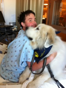 Jason with Healing Angel Dog