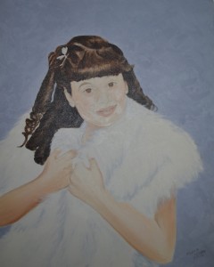Maria Iliou painting of her daughter Athena