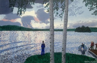James W. Cook "Storm Clouds on Nosbonsing Lake"