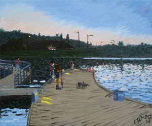 James W. Cook "Walleye Fishing at Science North Dock"