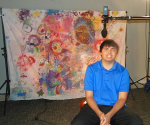 Kevin Hosseini on the set of Normal People Scare Me Too