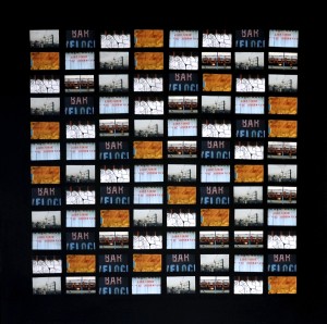 Gaelle S. Warner Librairie Tabac Journaux collage on canvas