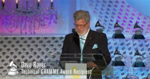 Royer accepting Grammy