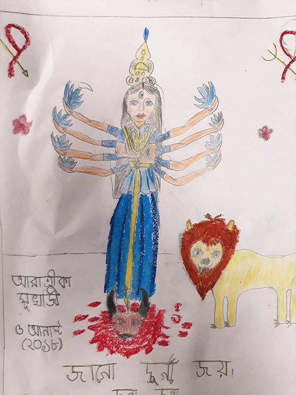 Kali Puja pandal hopping 2020. Diwali easy line drawing. Kali pujo pandel  pencil drawing - YouTube